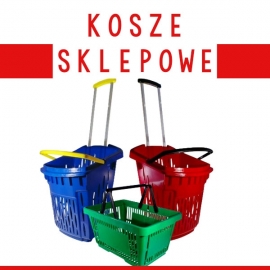 Różnorodne kosze sklepowe